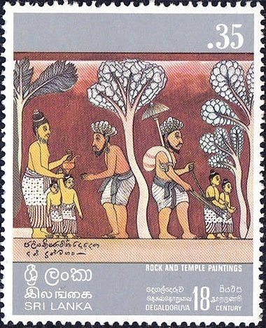 King Vessantara giving away his children to a Brahmin
